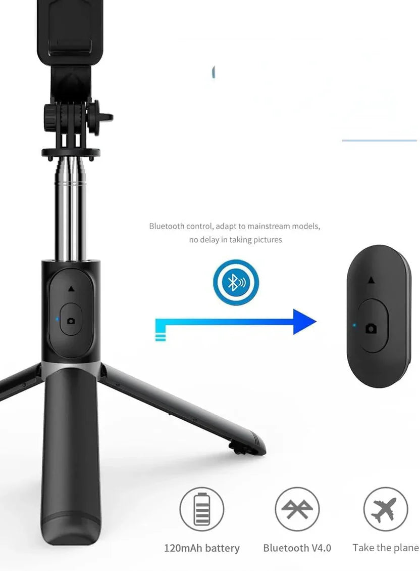 🤳 Selfie Stick+Tripod with Bluetooth Remote 🎮